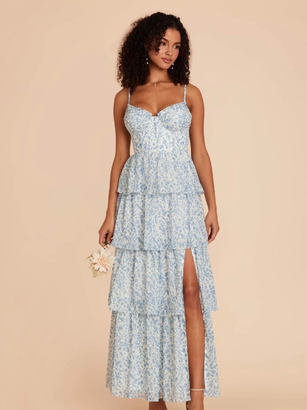 Birdy Grey Lola Chiffon Dress - Blue Dreamy Ditsy